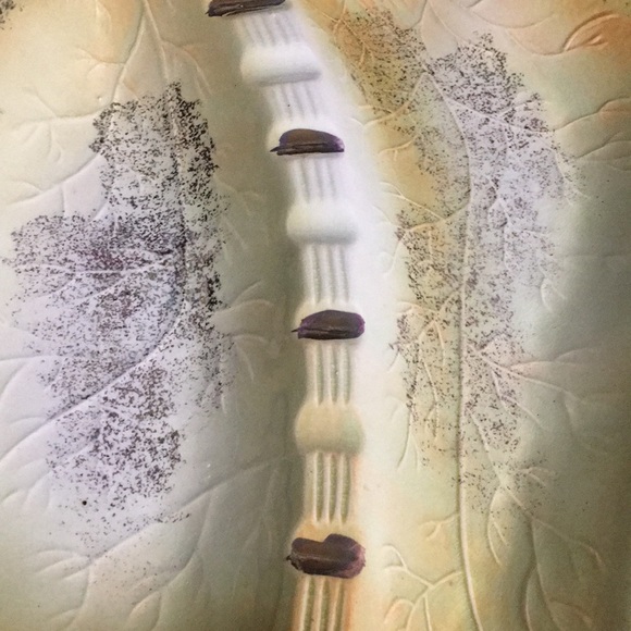 Vintage yellow/cream/gold 7 slot cigarette/cigar porcelain ashtray - Picture 6 of 8